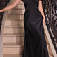 Ladivine CD325 Floor length Off the Shoulder A-Line Satin Dress