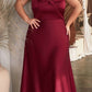 Ladivine CD325 Floor length Off the Shoulder A-Line Satin Dress