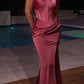 Ladivine CD326 Long Strapless Soft Satin Dress Boned Bodice