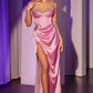 Ladivine CD375 Dress Satin Cut Out Fitted Gown