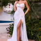 Ladivine CD384W Fitted Bridal Gown Strapless Sweetheart Neck