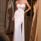Ladivine CD384W Fitted Bridal Gown Strapless Sweetheart Neck