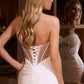Ladivine CD384W Fitted Bridal Gown Strapless Sweetheart Neck