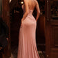 Ladivine CD384 Dress Strapless Draped Fitted Prom Gown