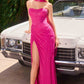 Ladivine CD388 Strapless Draped Neckline Evening Gown