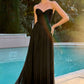 Ladivine CD395 Outdoor Soirees A-line Flowy Strapless Dress