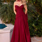 Ladivine CD395 Outdoor Soirees A-line Flowy Strapless Dress