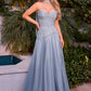 Ladivine CD395 Outdoor Soirees A-line Flowy Strapless Dress