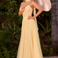Ladivine CD395 Outdoor Soirees A-line Flowy Strapless Dress