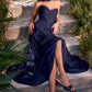 Ladivine CD395 Outdoor Soirees A-line Flowy Strapless Dress