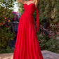 Ladivine CD395 Outdoor Soirees A-line Flowy Strapless Dress