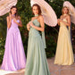 Ladivine CD395 Outdoor Soirees A-line Flowy Strapless Dress