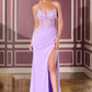 Ladivine CD397 Radiant Dimensional Floral Beading Fitted Gown