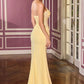 Ladivine CD397 Radiant Dimensional Floral Beading Fitted Gown