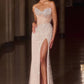 Ladivine CD404 Breathtaking Crystal and Beaded Modern Fitted Gown