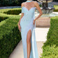 Ladivine CD406 Sculpted Pleated Bodice Lightweight Chiffon Fitted Gown