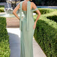 Ladivine CD406 Sculpted Pleated Bodice Lightweight Chiffon Fitted Gown