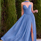 CLEARANCE - Ladivine CD410 Luminescent Chiffon Strapless Lavender Dress (Size 16)