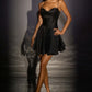Ladivine CD425 Timeless Corset Satin Fit and Flare Mini Dress