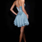 Ladivine CD425 Timeless Corset Satin Fit and Flare Mini Dress