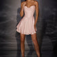 Ladivine CD425 Timeless Corset Satin Fit and Flare Mini Dress