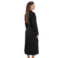 Alaska Longline Cashmere Wool Blend Coat in Black