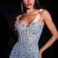 Ladivine CD646 Sculpted Boned Corset Bodice Fitted Mini Dress