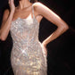 Ladivine CD649 Sparkling Beadwork Fitted Mini Dress
