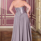 Ladivine CD668C Sculpted Satin Corset Bodice A-Line Plus Size Ball Gown