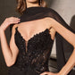 Ladivine CD673 Captivating Strapless Flowy A-Line Gown