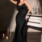Ladivine CD676 Timeless Strapless Stretch Satin Sweetheart Mermaid Gown