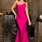 Ladivine CD676 Timeless Strapless Stretch Satin Sweetheart Mermaid Gown
