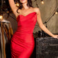 Ladivine CD676 Timeless Strapless Stretch Satin Sweetheart Mermaid Gown