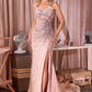 Ladivine CD677 Breathtaking One Shoulder Beaded Formal Gown