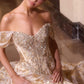 Ladivine CD682 Off the Shoulder Beaded Bodice Ball Gown