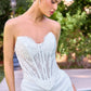 Ladivine CD683W Modern Strapless Fitted Bridal Gown