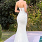 Ladivine CD683W Modern Strapless Fitted Bridal Gown