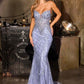 Ladivine CD693 Fitted Off Shoulder Sweetheart Neck Crystal Evening Dress