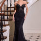 Ladivine CD715 Red Carpet Glamour Fitted Mermaid Gown