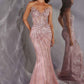 Ladivine CD715 Red Carpet Glamour Fitted Mermaid Gown