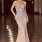 Ladivine CD715 Red Carpet Glamour Fitted Mermaid Gown