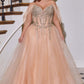 Ladivine CD721C Strapless A-Line Sweetheart Corset Bodice Plus Size Dress