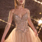 Ladivine CD721 Strapless A-Line Sweetheart Corset Bodice Formal Dress