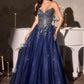 Ladivine CD721 Strapless A-Line Sweetheart Corset Bodice Formal Dress