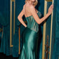 Ladivine CD725 Strapless Fitted Gown Scoop Neckline Crystal Lace