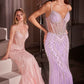 Ladivine CD759 Embellished Fit & Flare Prom Dress