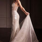 Ladivine CD763 Fit & Flare Crystal Embellished Gown & Overskirt