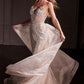 Ladivine CD763 Fit & Flare Crystal Embellished Gown & Overskirt