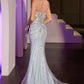 Ladivine CD766 Dress Fitted Pearl & Crystal Prom Gown