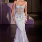 Ladivine CD766 Dress Fitted Pearl & Crystal Prom Gown